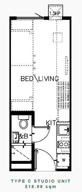 https://manilacondohub-smdc.com/images/properties/green-2/unit-layouts/03 - GREEN 2 - Type C Studio Unit (+18.98sqm).webp